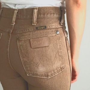 womens brown wrangler jeans